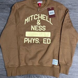 Mitchell & Ness ‘M&N Phys. Ed’ Brown Crewneck Sweatshirt - Size Small - NWT!